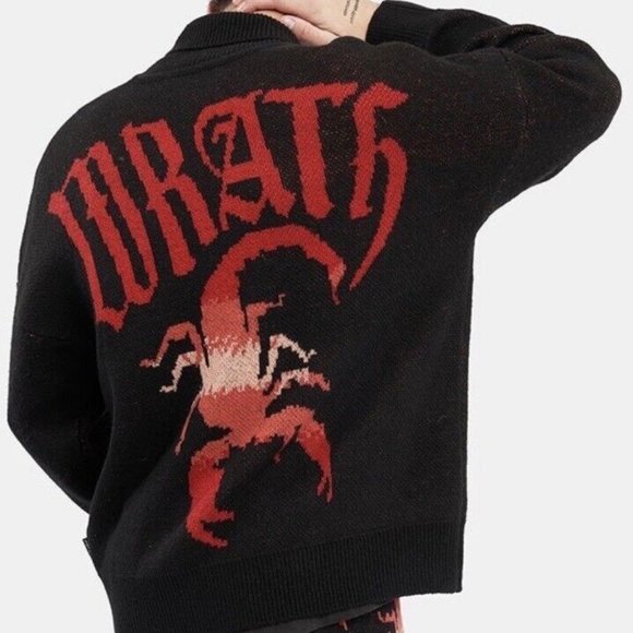 Spirit Jersey Sweaters - NWT SPIRIT JERSEY ~ WRATH SCORPION CARDIGAN SWEATER ~ XXL ~ ZIPPER ~ POCKETS